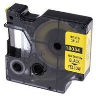 kompatibil páska s Dymo 18054 / S0718290, 9mm x 1,5m, čierny tisk / žltý podklad