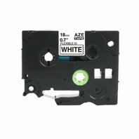Kompatibilní páska s Brother TZ-FX241 / TZe-FX241, 18mm x 8m, flexi, černý tisk / bílý podklad