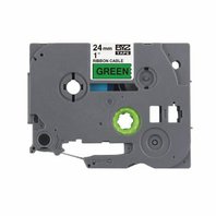 Kompatibilní páska s Brother TZ-FX751 / TZe-FX751,24mm x 8m, flexi, černý tisk / zelený podklad