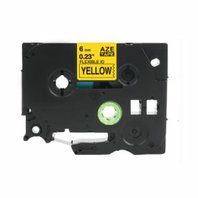 kompatibil páska s Brother TZ-FX611 / TZe-FX611, 6mm x 8m, flexi, čierny tisk / žltý podklad