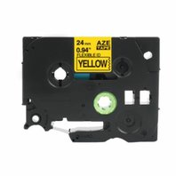 kompatibil páska s Brother TZ-FX651 / TZe-FX651 24mm x 8m, flexi, čierny tisk / žltý podklad