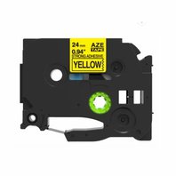 Kompatibilní páska s Brother TZ-S651 / TZe-S651 24mm x 8m, silně lepící, černý tisk / žlutý podklad