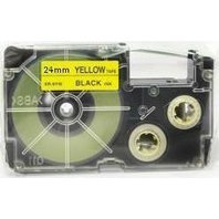 kompatibil páska s Casio XR-24YW1, 24mm x 8m, čierny tisk / žltý podklad