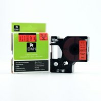 Kompatibilní páska s Dymo 40917 / S0720720, 9mm x 7m, černý tisk / červený podklad