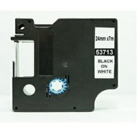 Kompatibilní páska s Dymo 53713 / S0720930, 24mm x 7m, černý tisk / bílý podklad