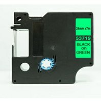 Kompatibilní páska s Dymo 53719 / S0720990, 24mm x 7m, černý tisk / zelený podklad